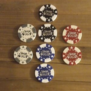 Harley-Davidson Poker Chips Set - Black, Red, Blue, Gray, White